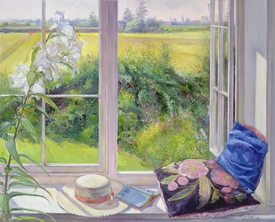 Fenstersitz und Lilie